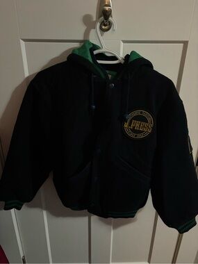 Unbranded Kids Black & Green Hooded Jacket